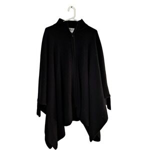 Carlisle black sweater cape 100% wool! Size Medium/ Large